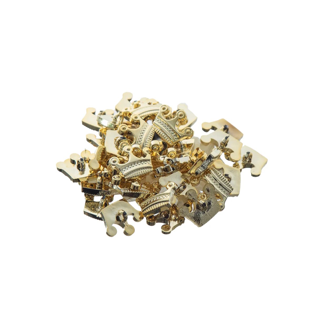 Botão Coroa Dourado ABS 6078 Artesanato Costura
