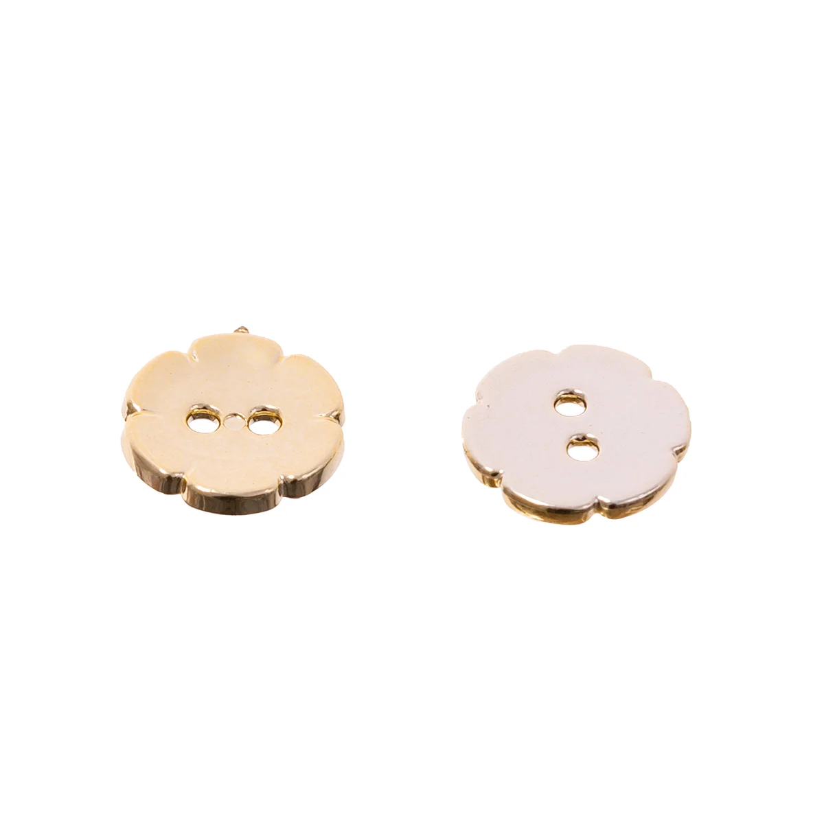 Botão Margarida 9110 Dourado Metálico 2 Furos para Costura e Artesanato