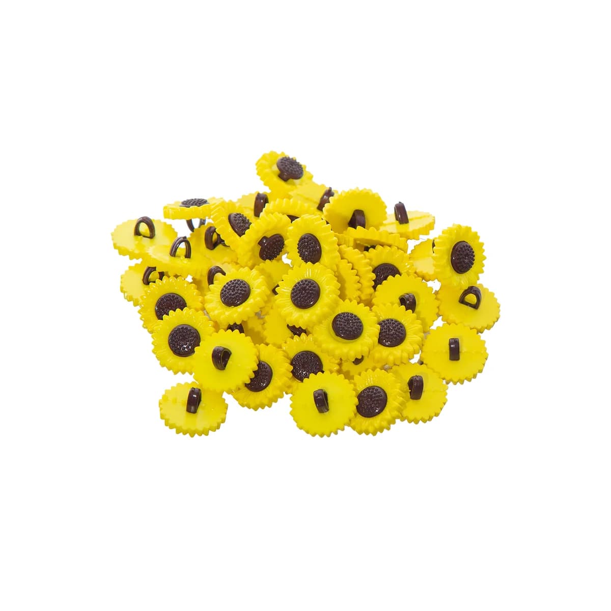 Botão Girassol 6073 Amarelo e Marrom para Costura e Artesanato — foto 2