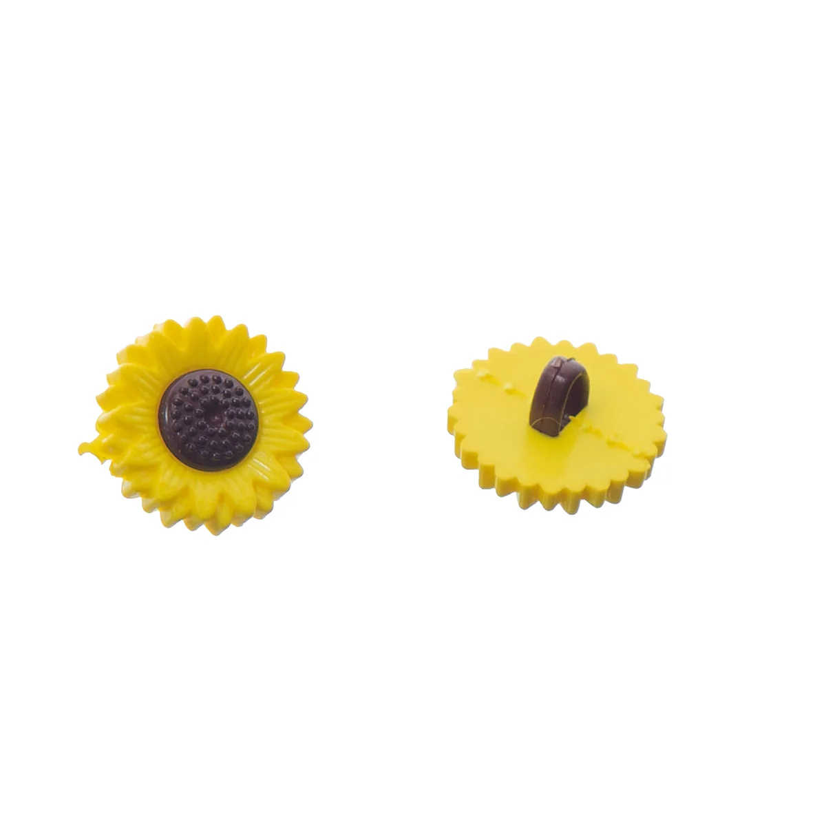 Botão Girassol 6073 Amarelo e Marrom para Costura e Artesanato — foto 1