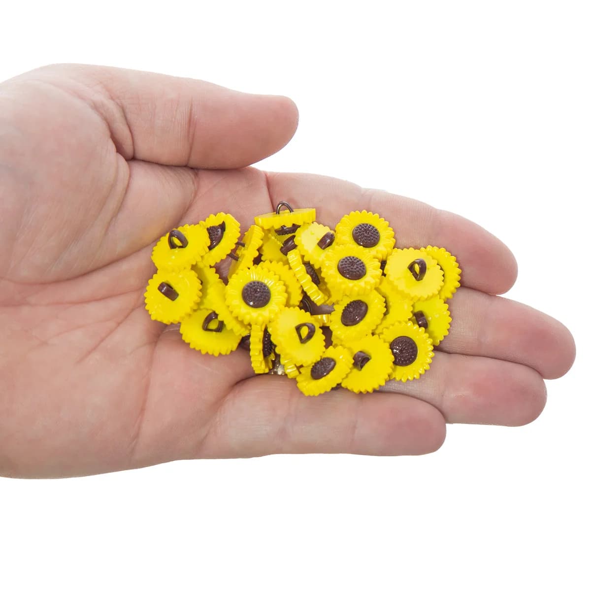 Botão Girassol 6073 Amarelo e Marrom para Costura e Artesanato — foto 3